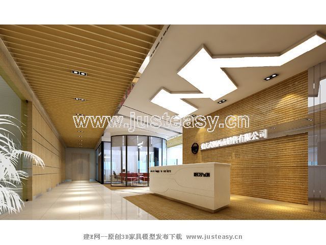 前厅,接待台3d模型下载[id:53984]