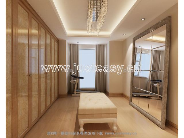 现代更衣室3d模型下载[id:51837]