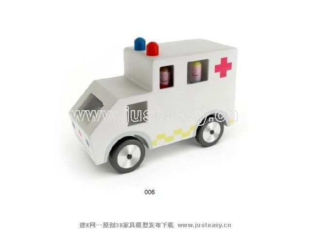 儿童玩具救护车3d模型下载[id:59151]_建E模型