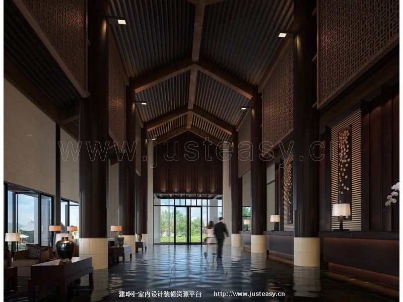 中式餐厅效果图_中式大厅装修效果图_中式衣柜大厅效果图_精彩推荐烤漆大厅门和模压门的区别图片
