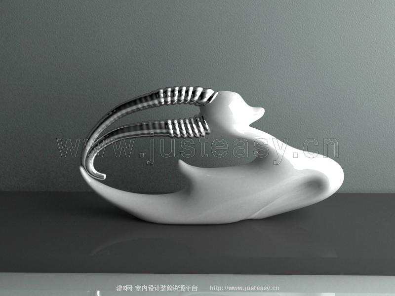 现代抽象陶瓷摆件[模型id:76715]