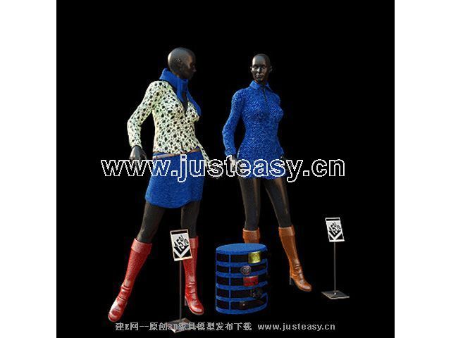 <em>女模特3d模型下载</em>[id:67013]_建E模型网_建E网