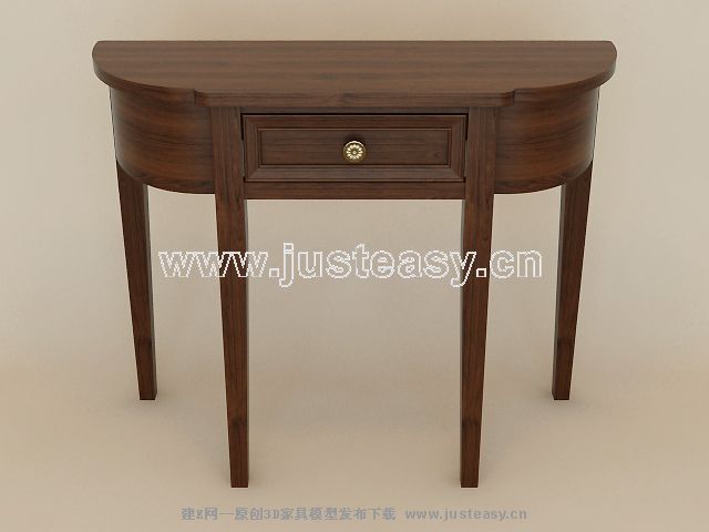 美式欧式古典田园装饰柜玄关柜边柜/玄关柜桌几模型-3d模型分享交流平台-原创3d模型下载-3d模型下载网站