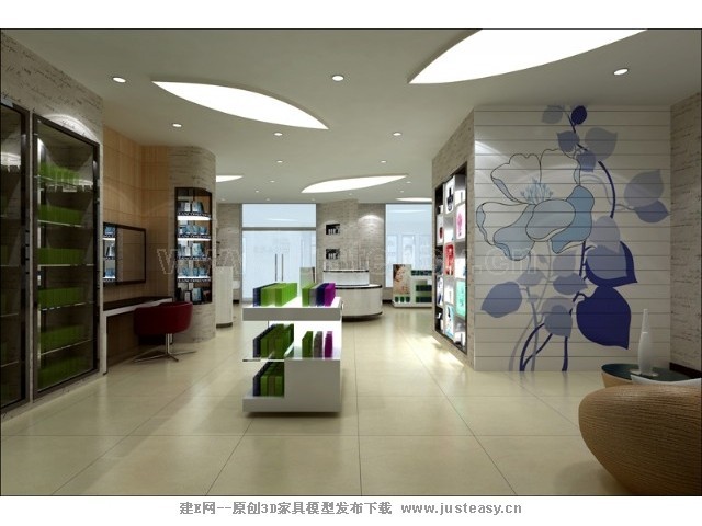 现代化妆品专卖店3d模型下载[id:72103]