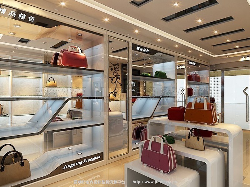 现代箱包专卖店3d模型下载[id:78717]