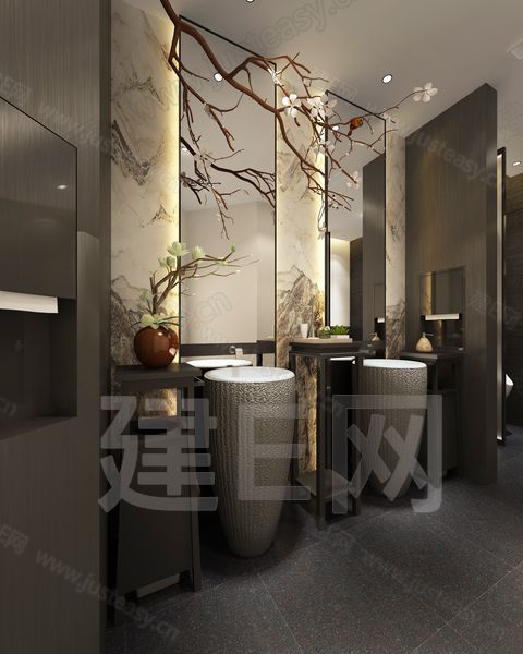 模型 公共空间 卫生间 新中式卫生间[模型id:164530]