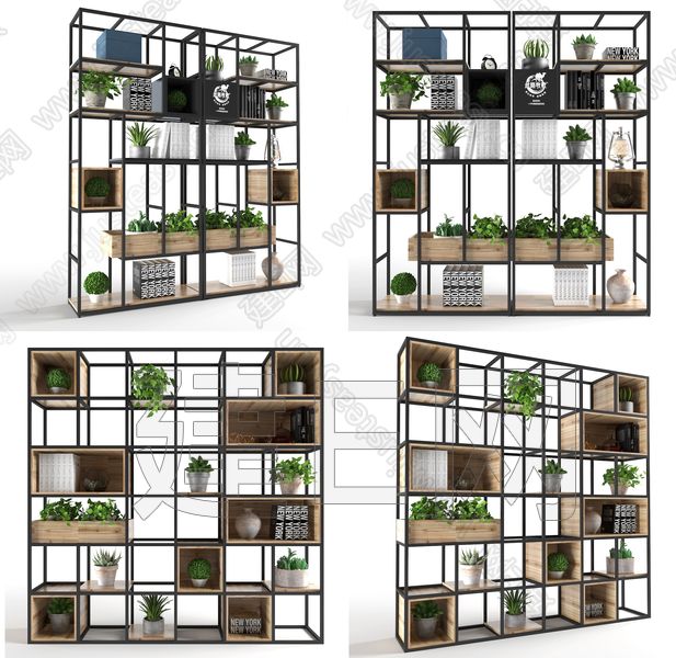 工业风铁艺置物架- 建E网3d模型分享交流平台-3d模型下载-3d模型下载网站