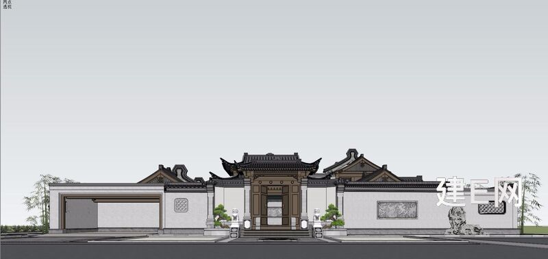 中式别墅会所别院[模型id:11488]