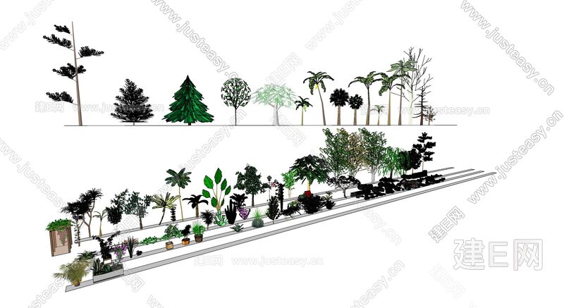景观植物组合[模型id:13219]