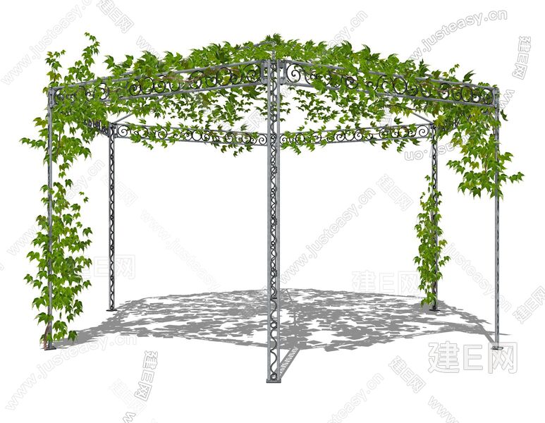 su模型首页 景观 廊架花架 景观藤蔓花架[模型id:18246]