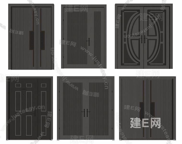 现代双开门组合[模型id:22492]