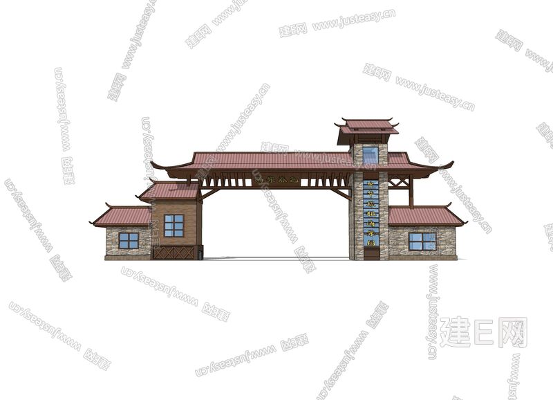 景区大门入口[模型id:28308]