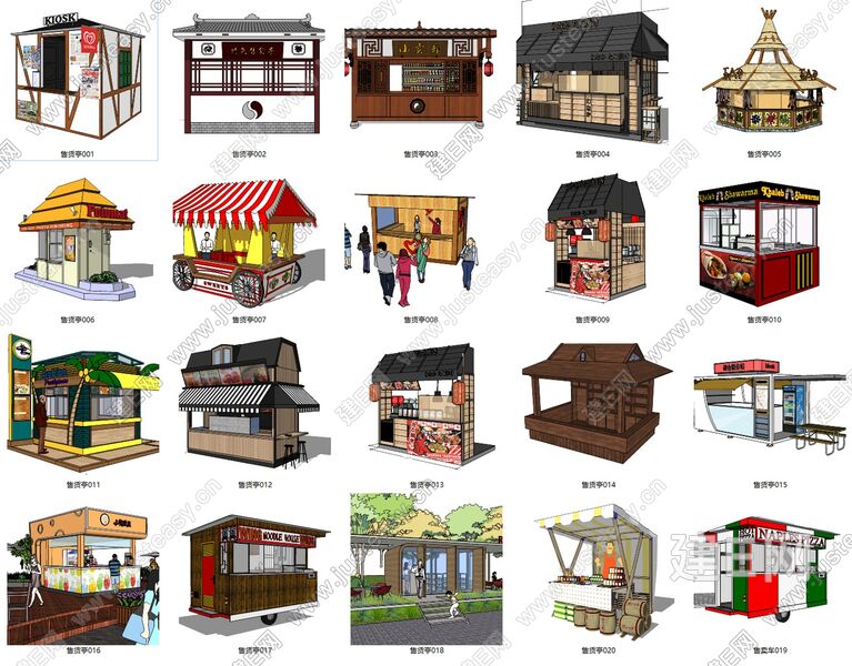 售卖车-sketchup模型_sketchup模型库_建e室内设计网!