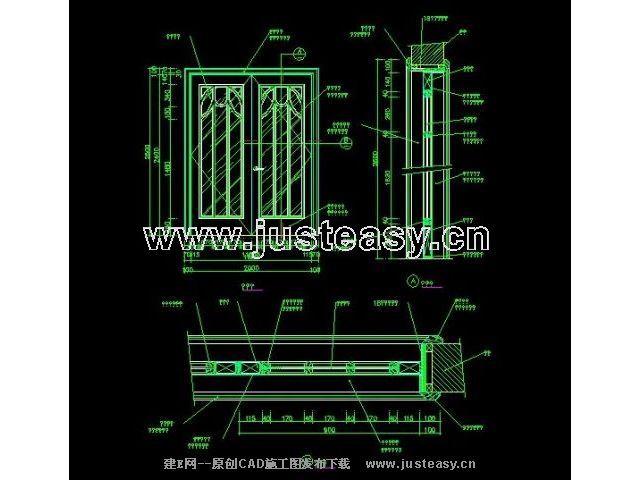 实木图纸鼠标玻璃双开门结晶大样CAD线条下cad详图如何进行设置图片