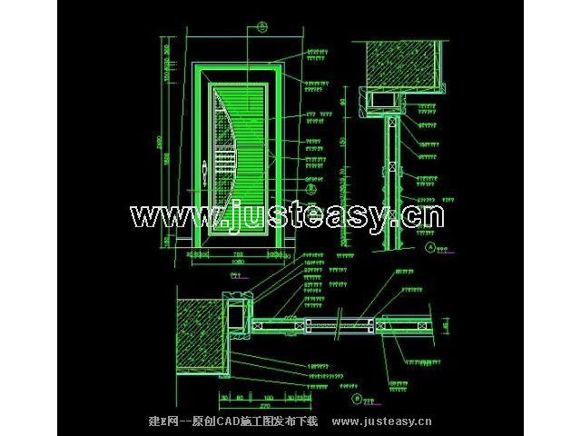 实木大样压花玻璃单开门状态线条CAD详图下cad看图怎么在图纸层打印图片