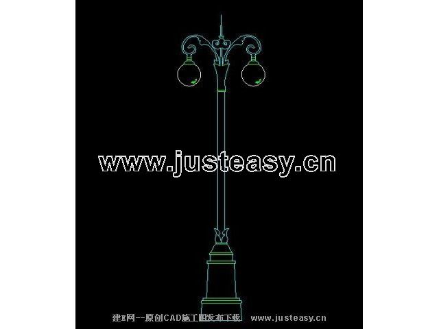 建e网 图纸首页 家具饰品 灯具灯饰 欧式路灯立面【图纸id:1245】