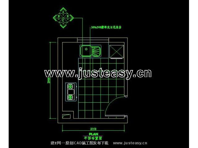 厨房平面详图 _cad全套设计图下载_cad全套施工图素材