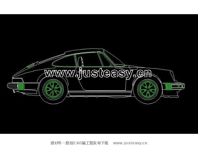 汽车模型cad图纸下载[id:3189]