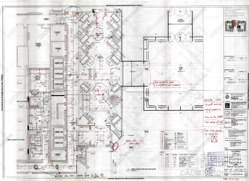 酒店|cad施工图 官方摄影 平面 手绘批阅 实景 招标图纸 深化[图纸id