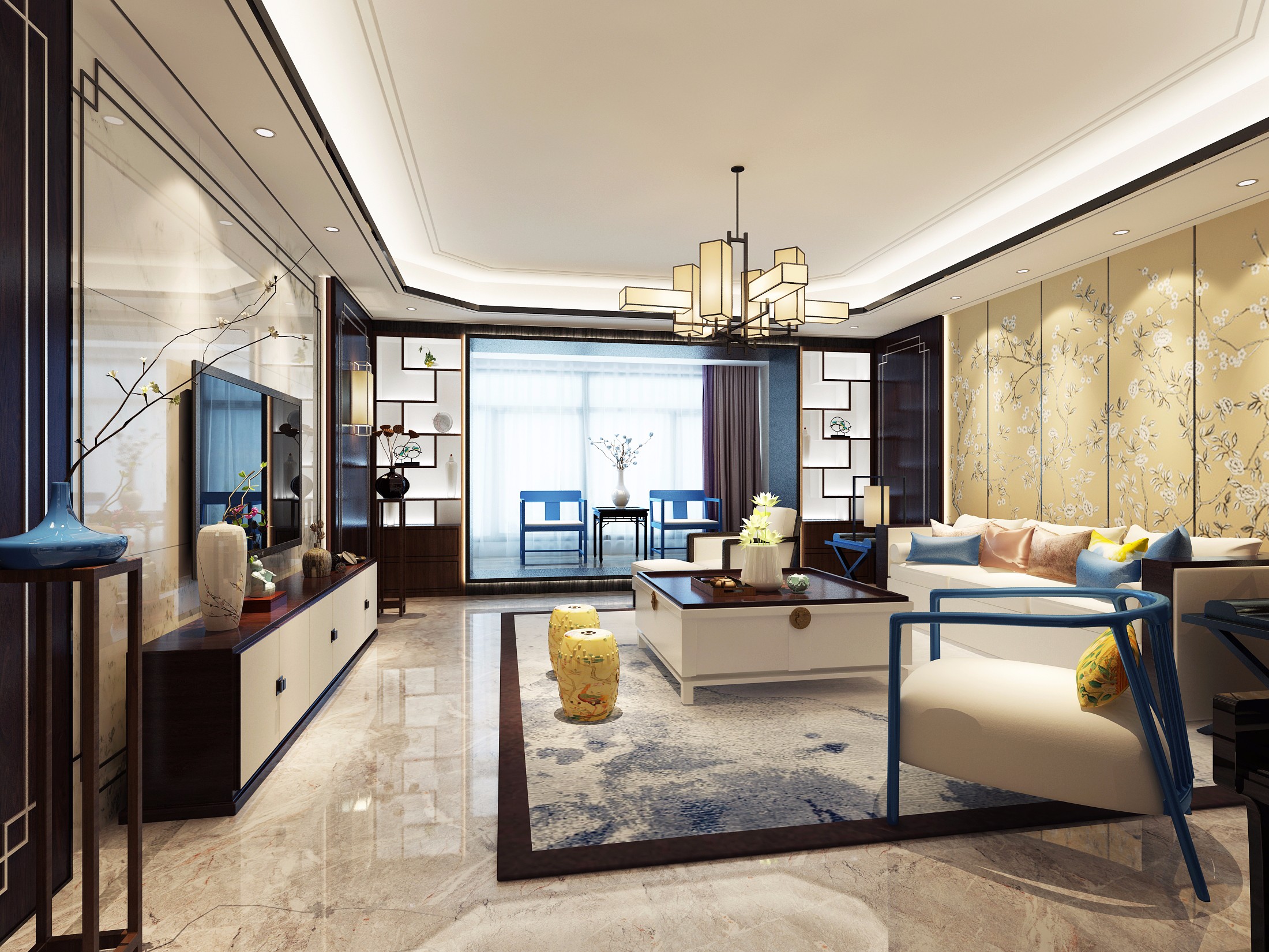 新中式 - 效果图作品交流区 - 建E分享交流平台 - 建E室内设计网