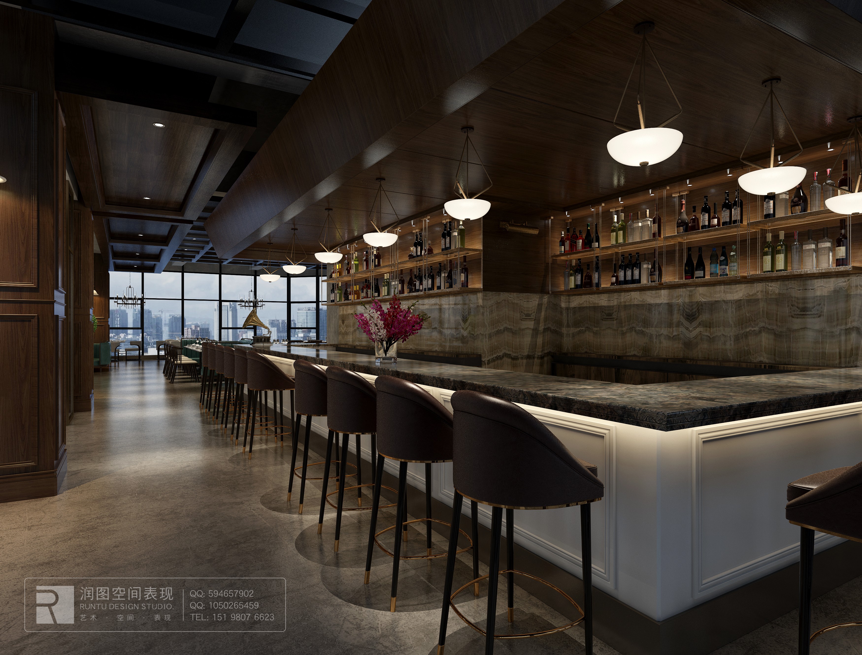 低调的高级灰--西餐厅