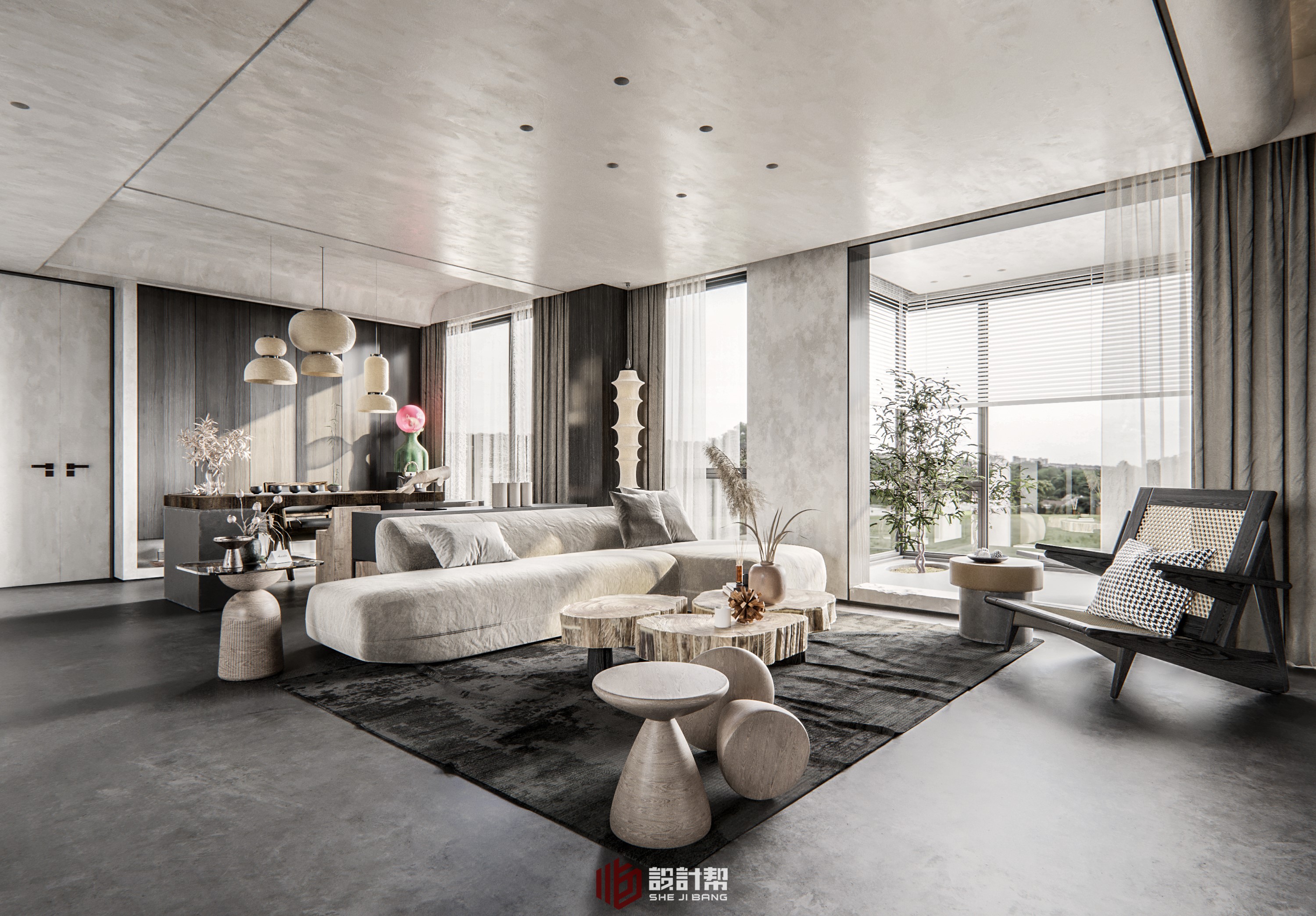 现代侘寂风格整套方案 - 效果图交流区-建e室内设计网