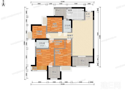 保利观澜cad户型图_cad室内装修图免费下载_cad图库