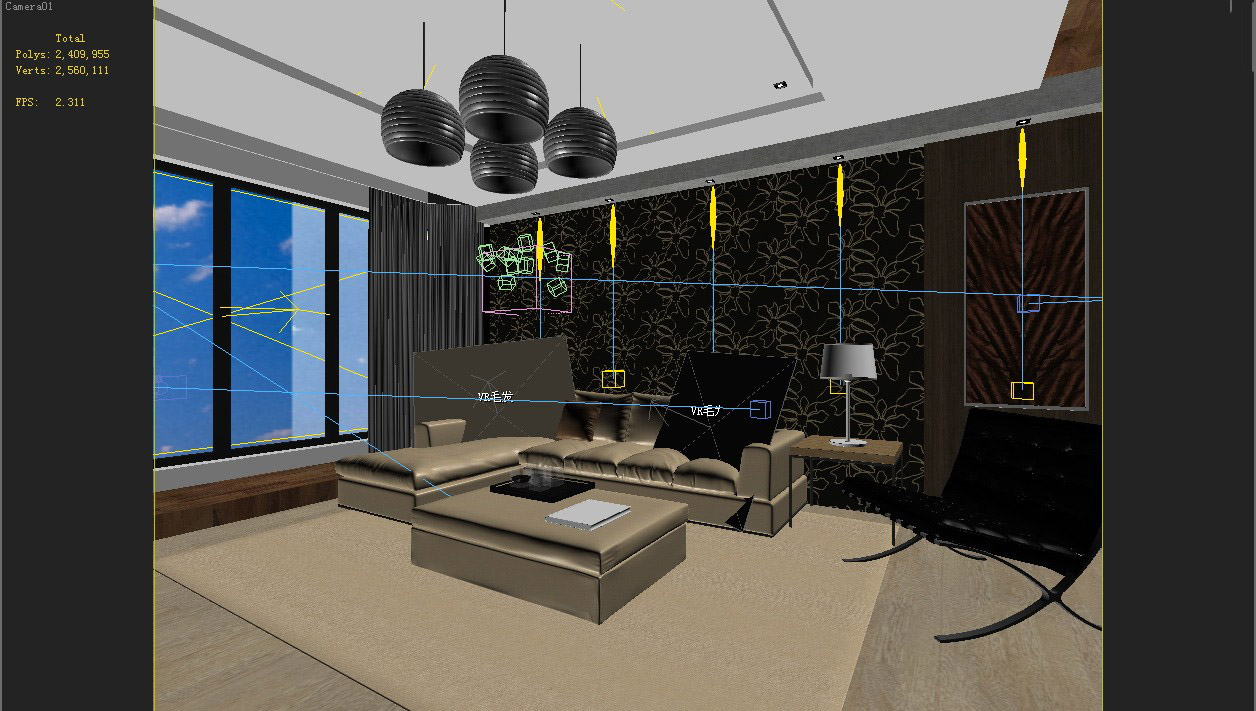 3dmax sketchup vray居室效果图制作04