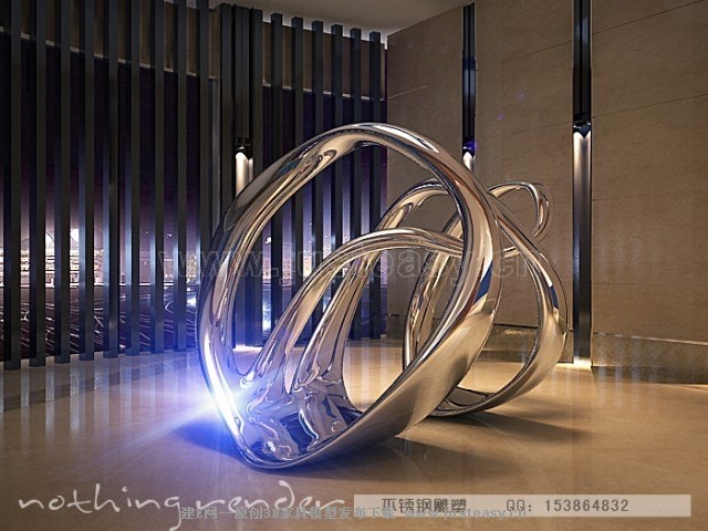 现代不锈钢雕塑[模型id:72524]
