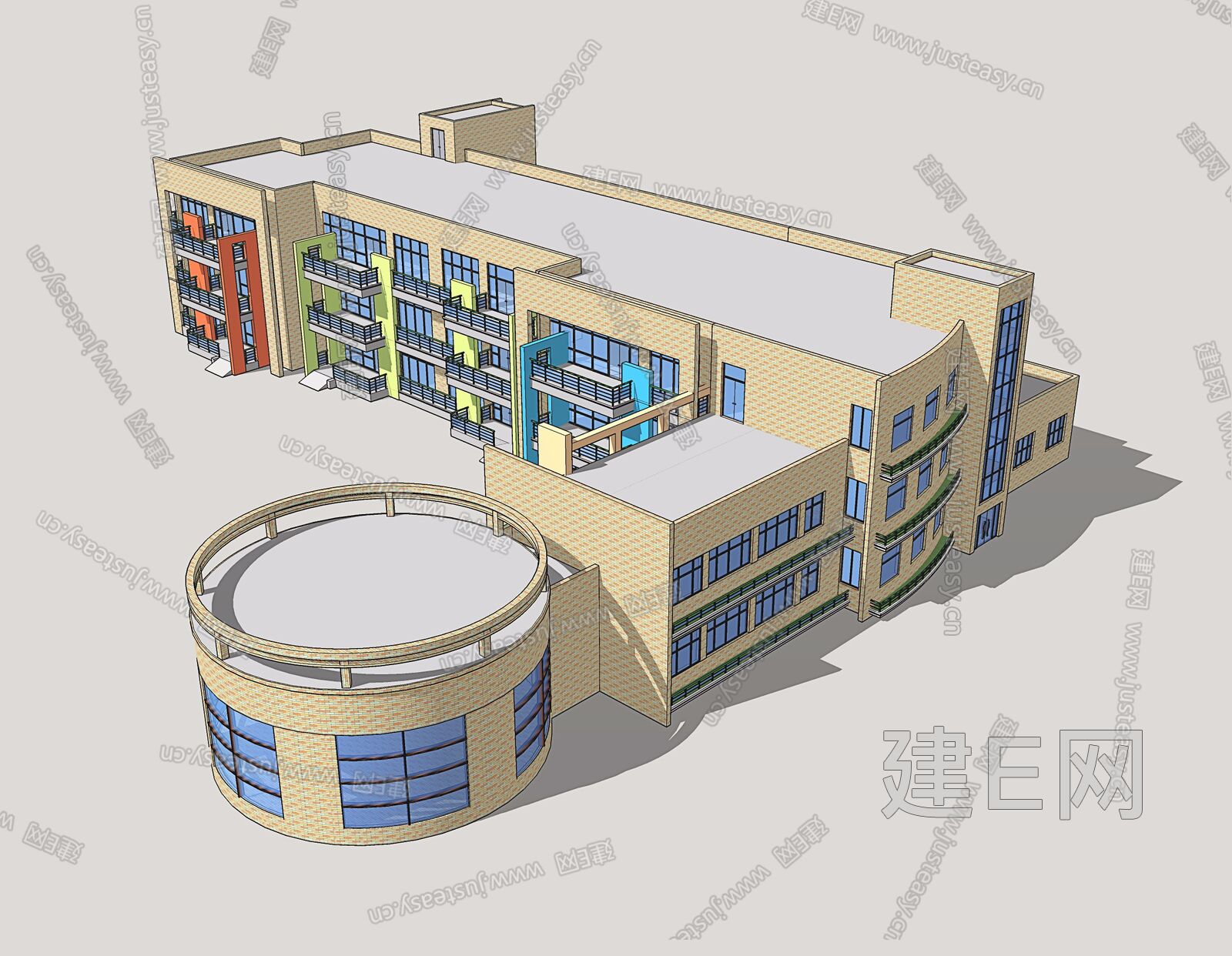 幼儿园小学建筑[模型id:3903]