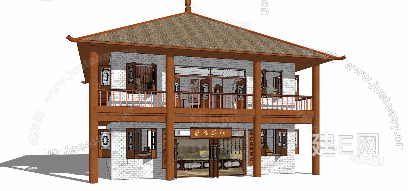 su模型首页 建筑 居住建筑 茶馆[模型id:6451]