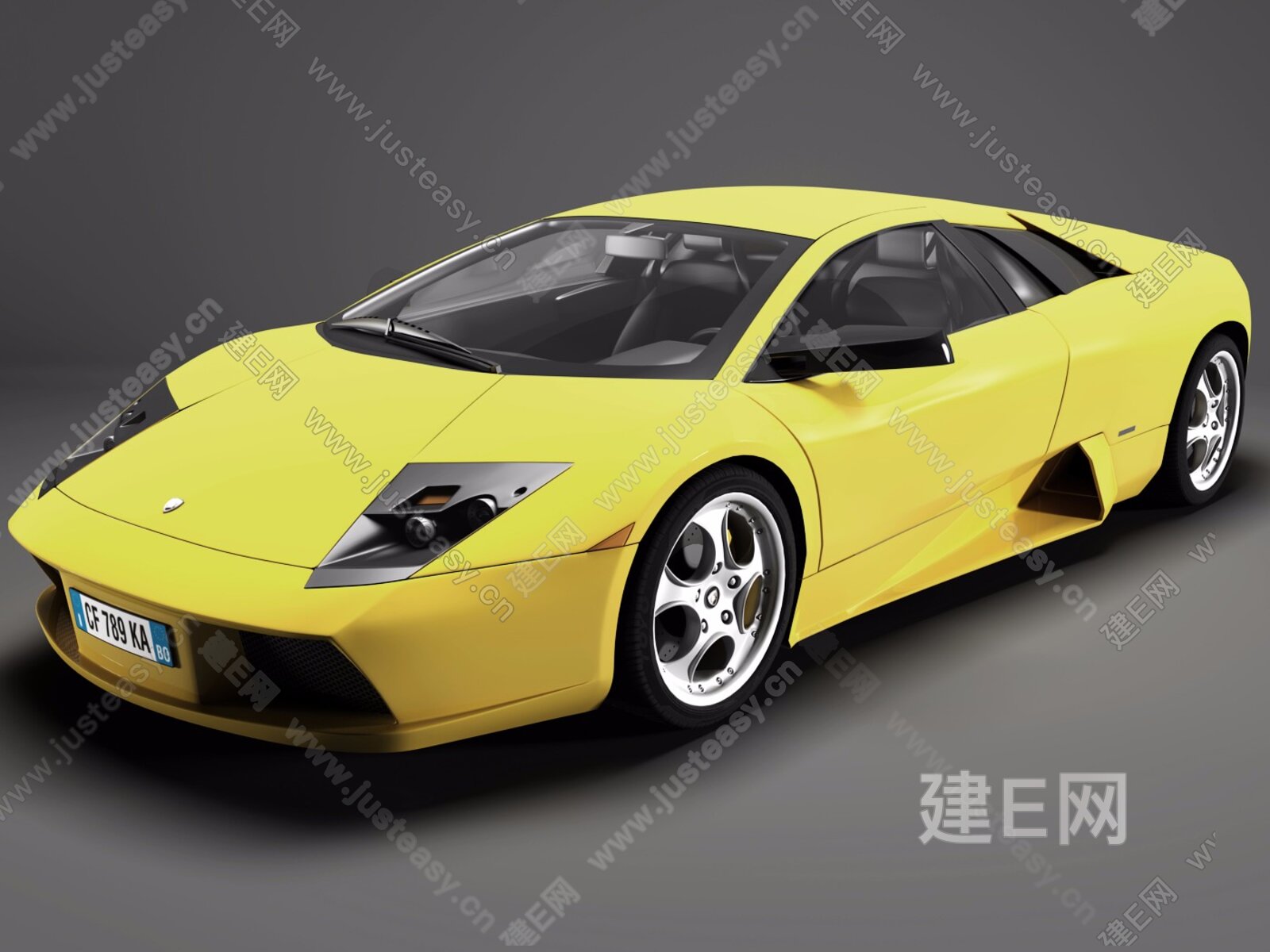 现代跑车组合3d模型
