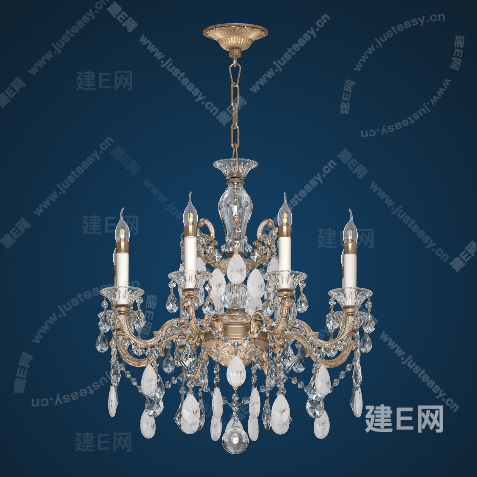 简约欧式风格 吊灯 md88002-8 奥斯哥纳[模型id:323637]