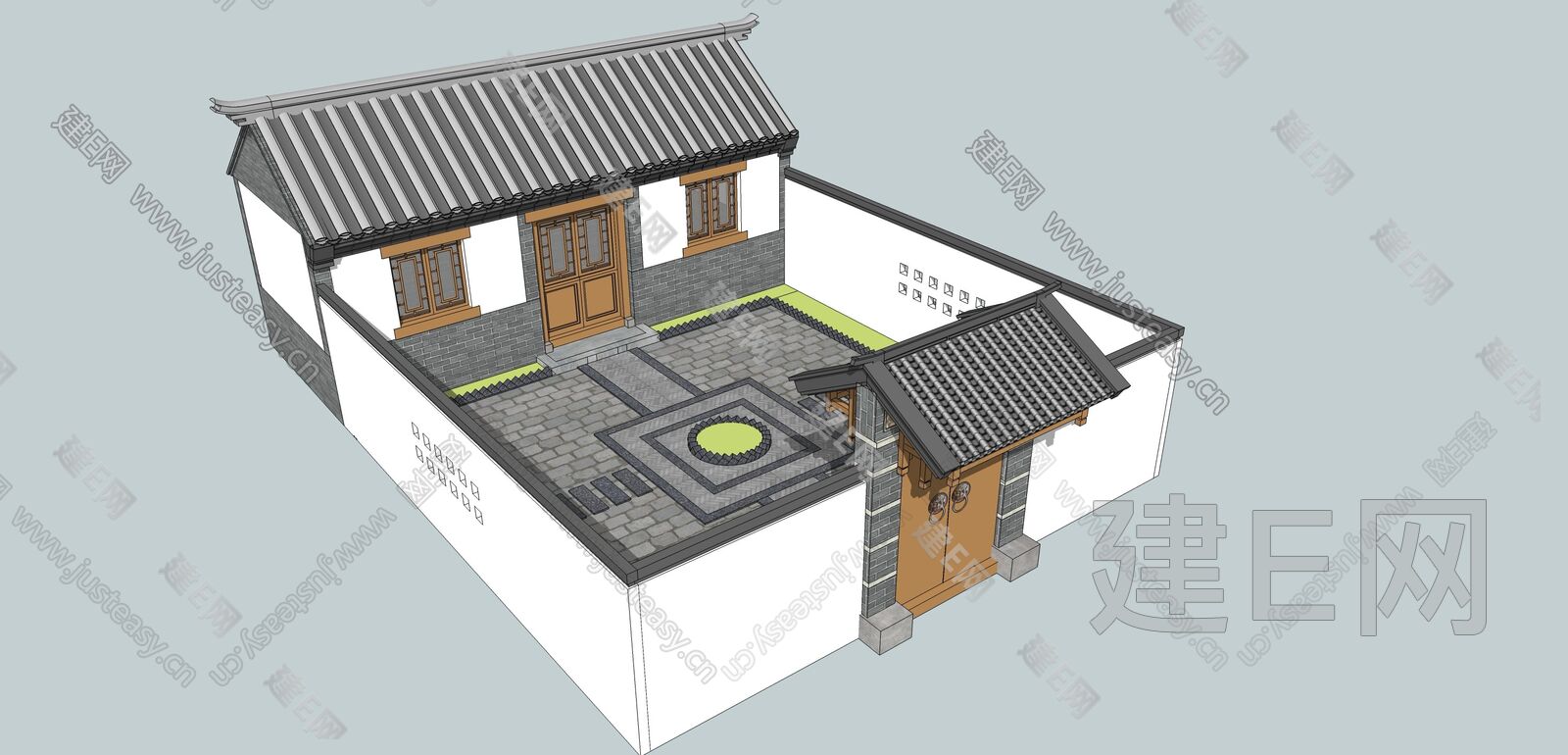 中式建筑祠堂[模型id:23618]