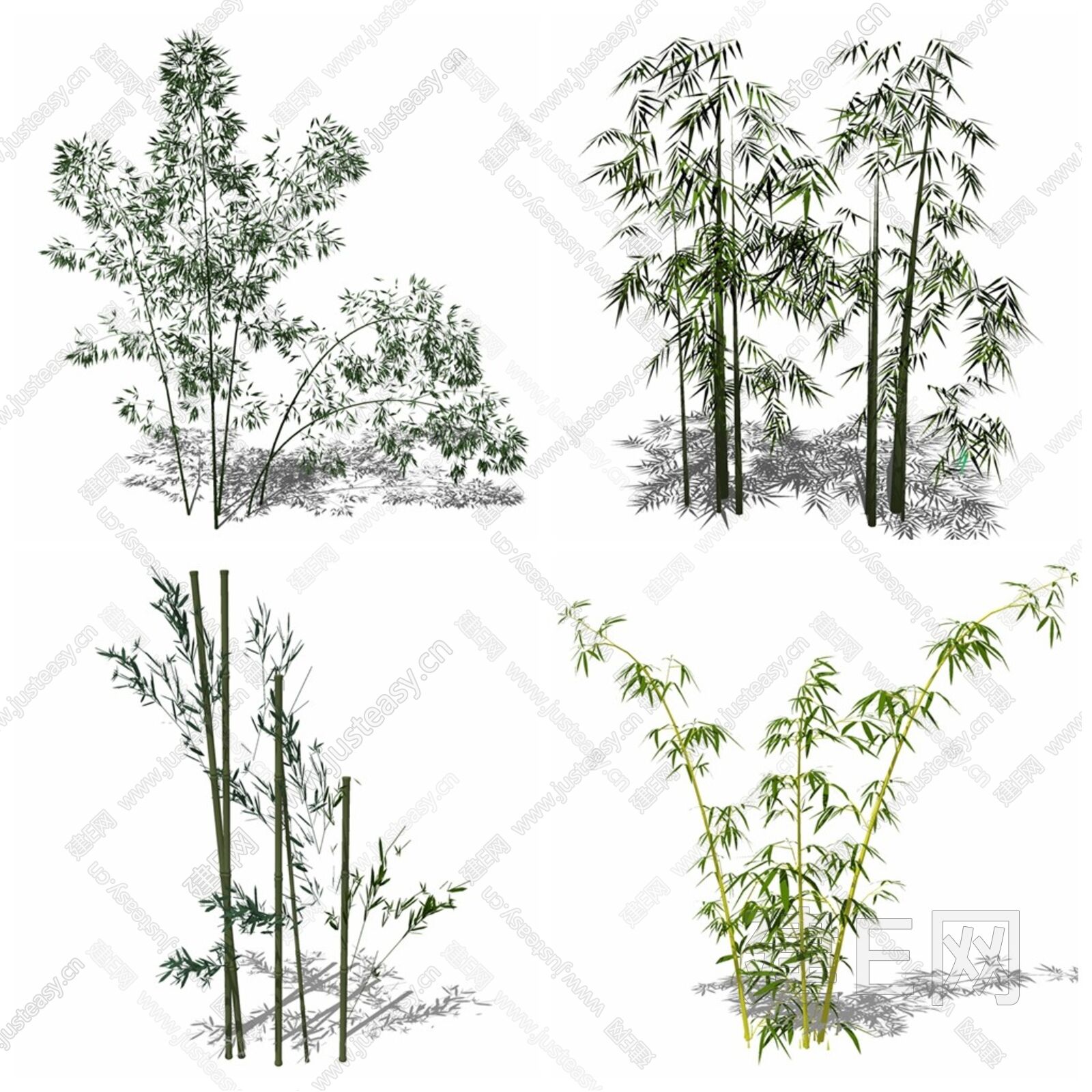 景观植物竹子组合sketchup模型