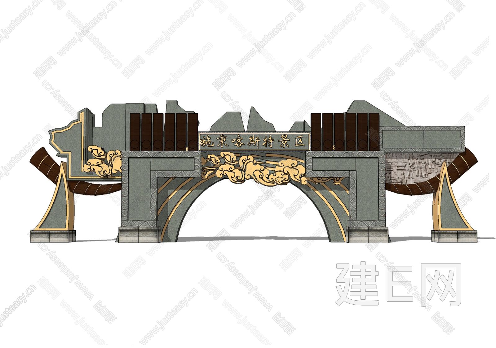 景区大门入口[模型id:28313]