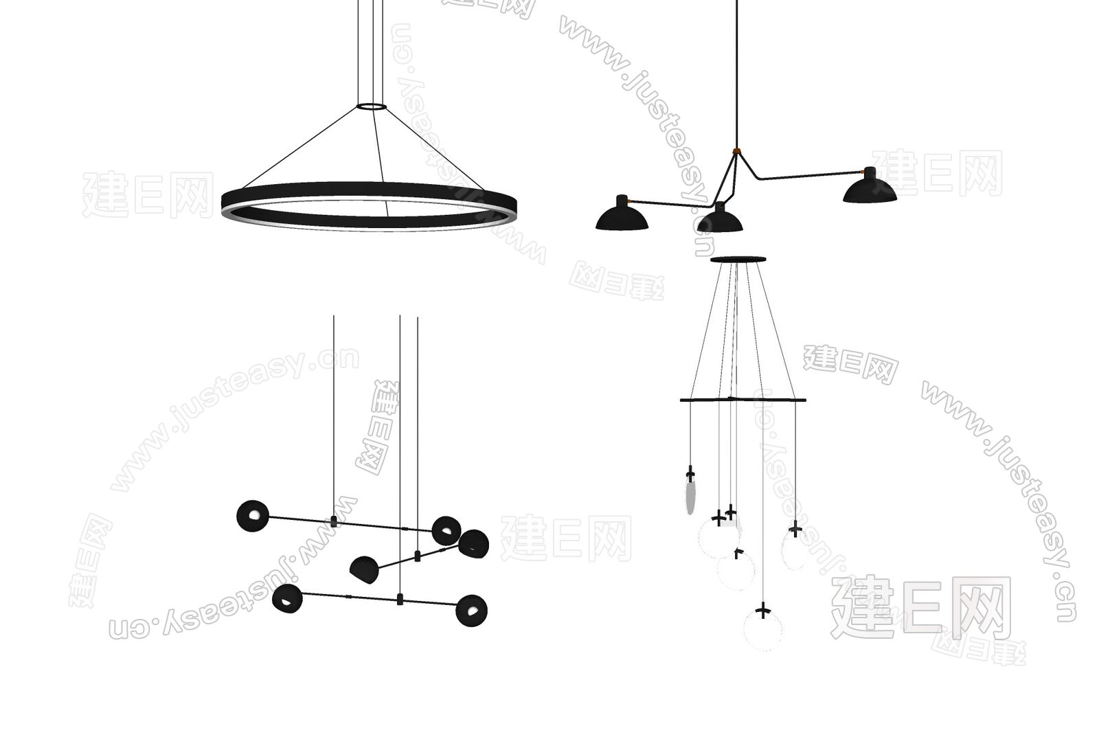 现代吊灯[模型id:28713]