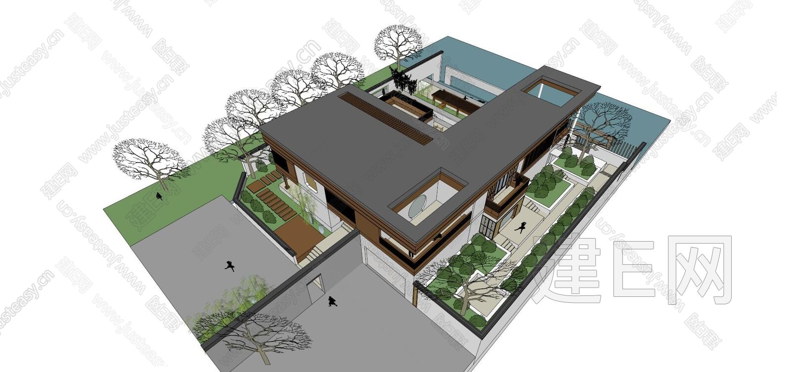 中式别院-sketchup模型_sketchup模型库_建e室内设计!