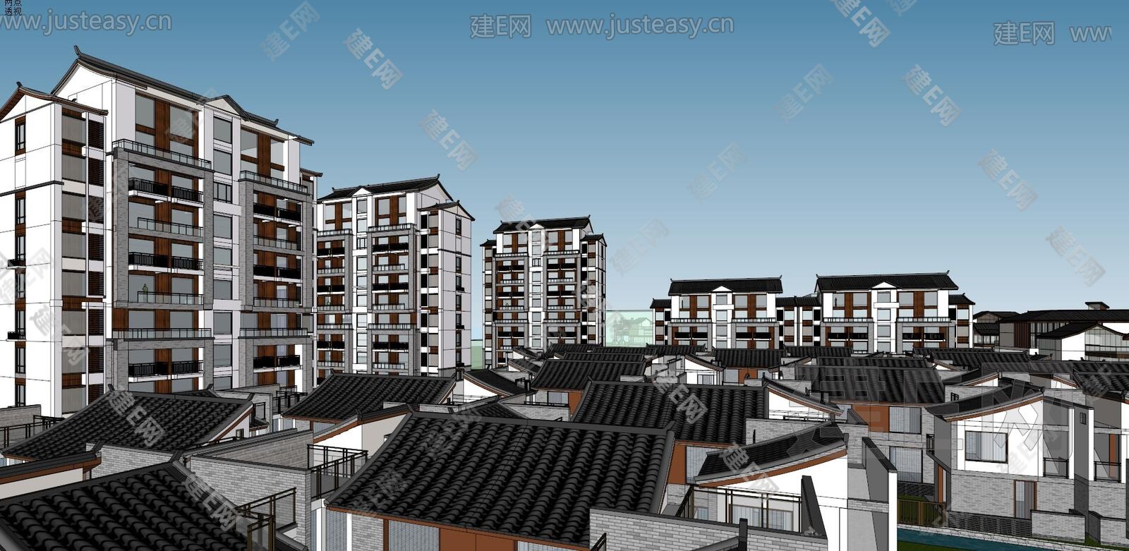 su模型首页 建筑 居住建筑 云南少数民族 中式商业 高层 别墅[模型id