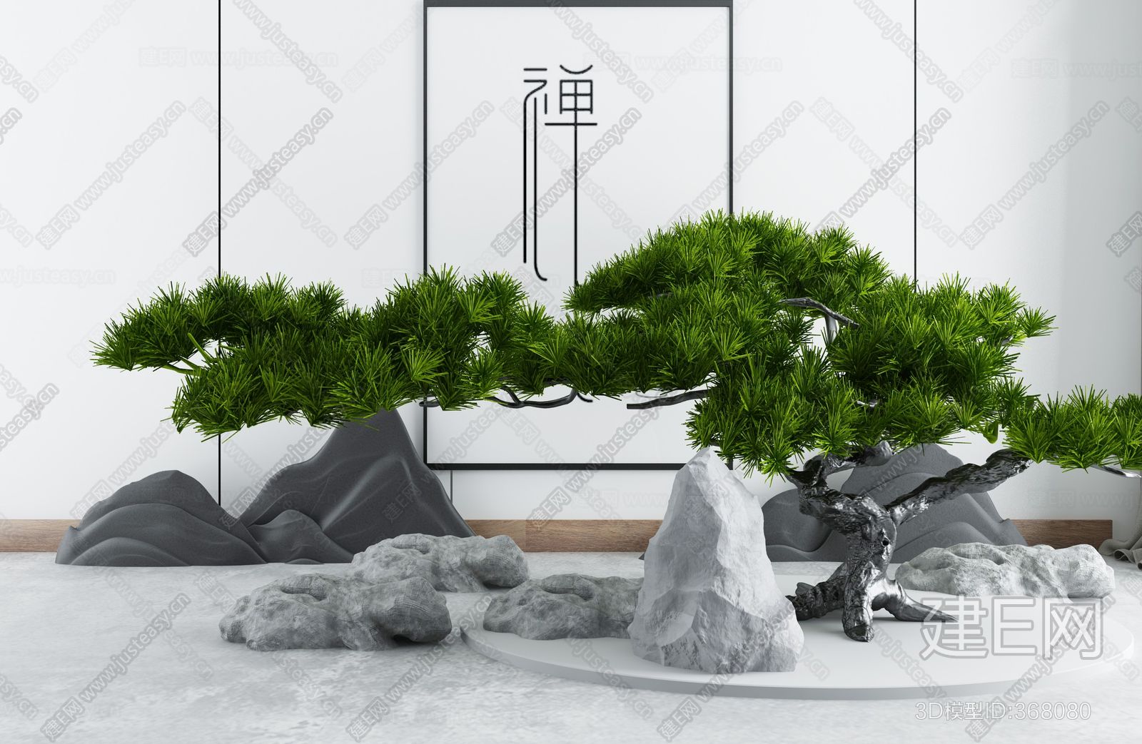 室内枯山水景观-千图网