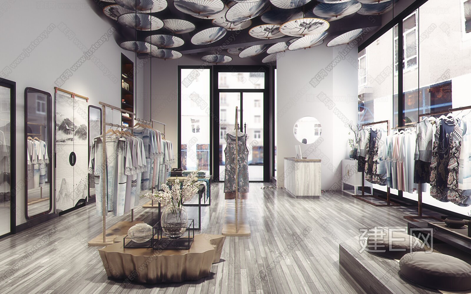 新中式汉服服装店3d模型