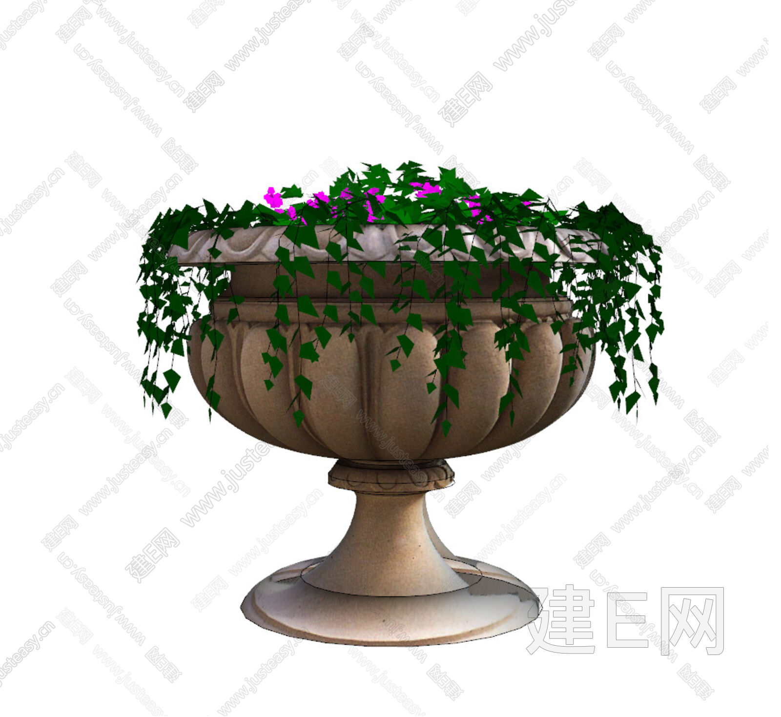 欧式花坛花钵-sketchup模型_sketchup模型库_建e室内!