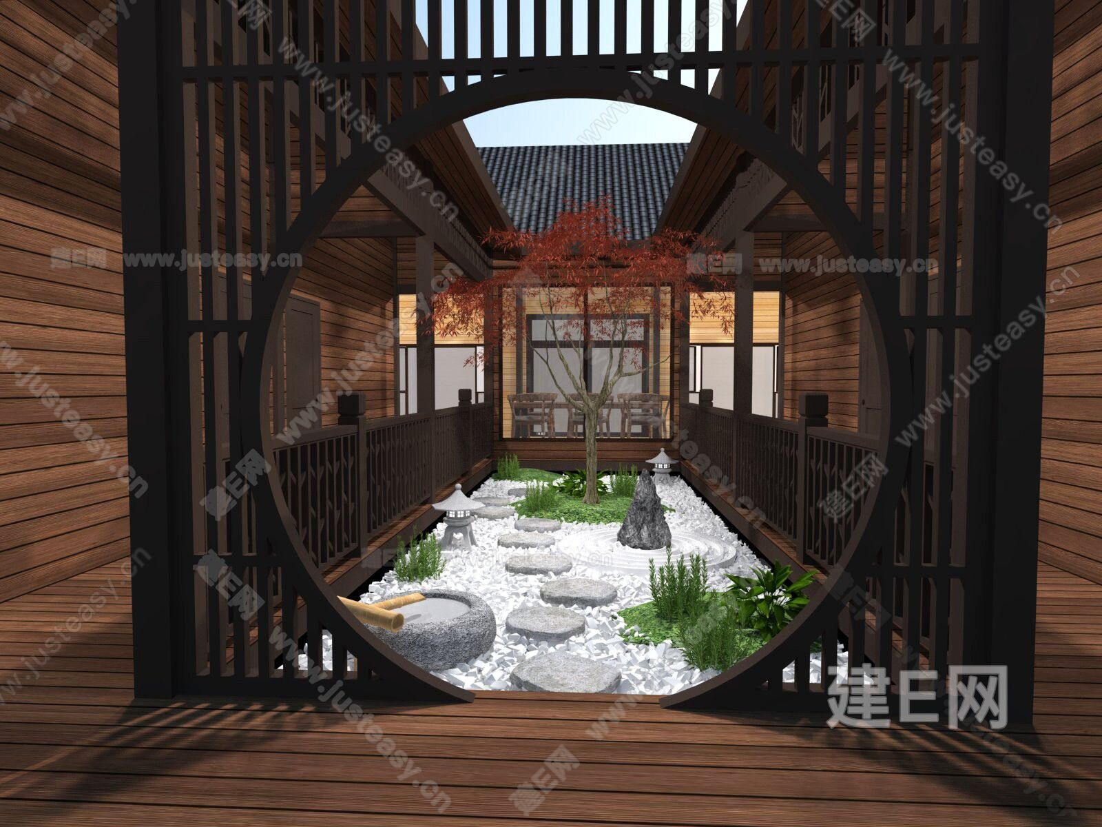 中式庭院景观sketchup模型