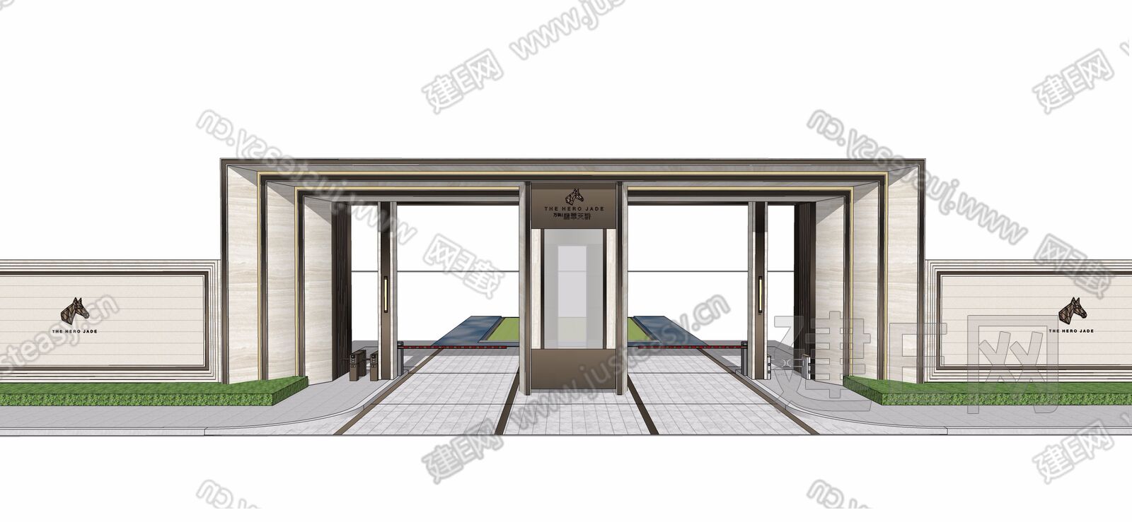 现代风格大门 sketchup模型