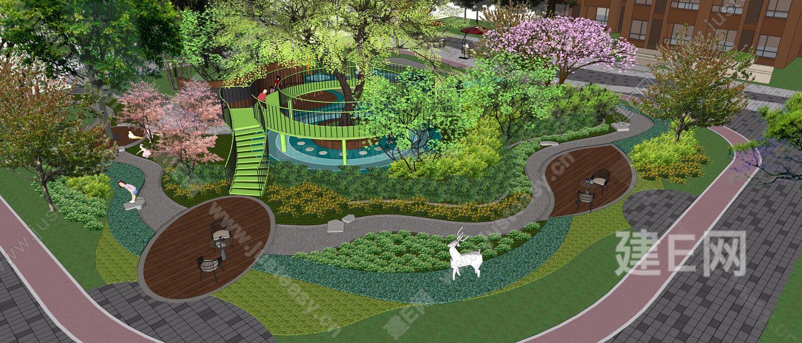 现代住宅景观sketchup模型