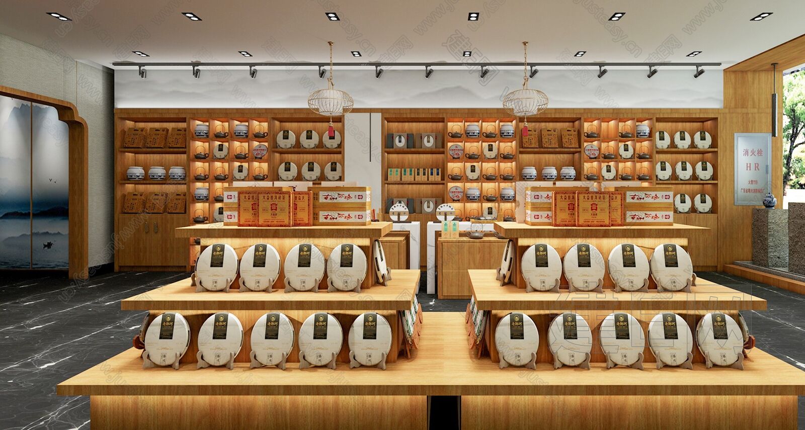 中式茶叶店sketchup模型