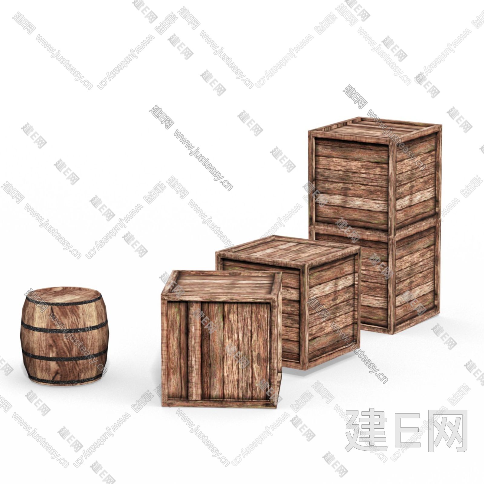 木质集装箱3d模型