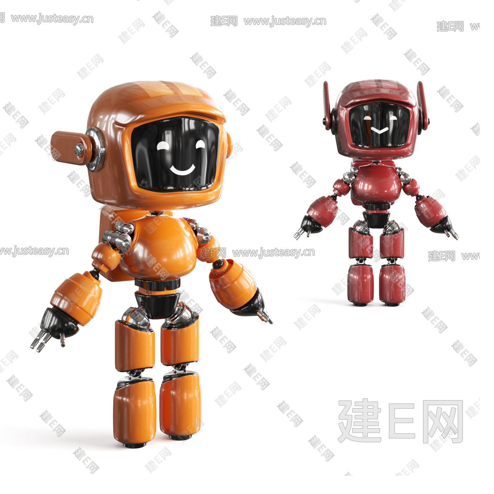 现代机器人玩具3d模型下载