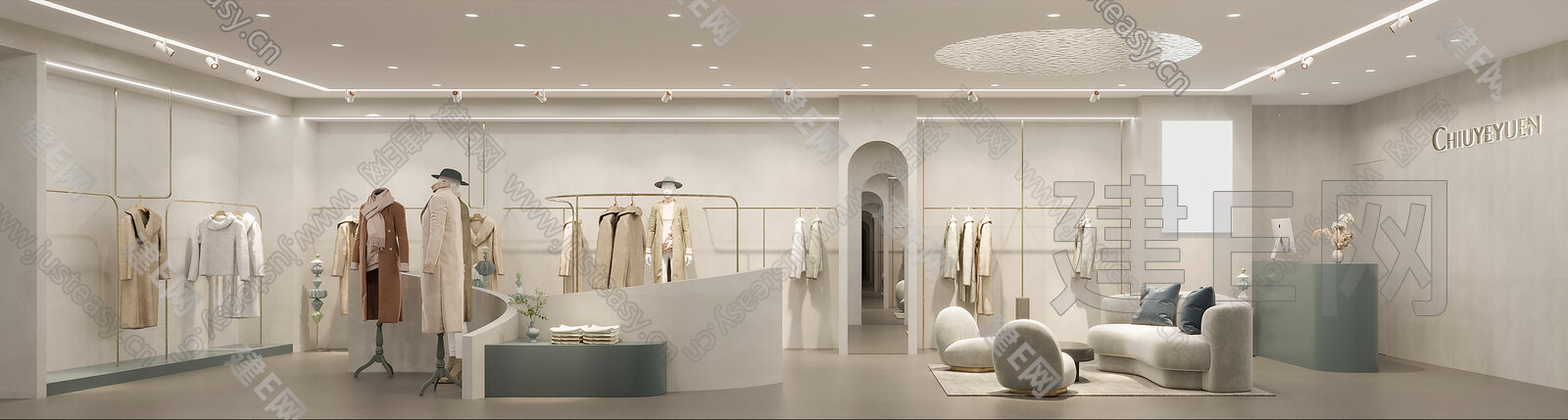 现代女装店3d模型下载