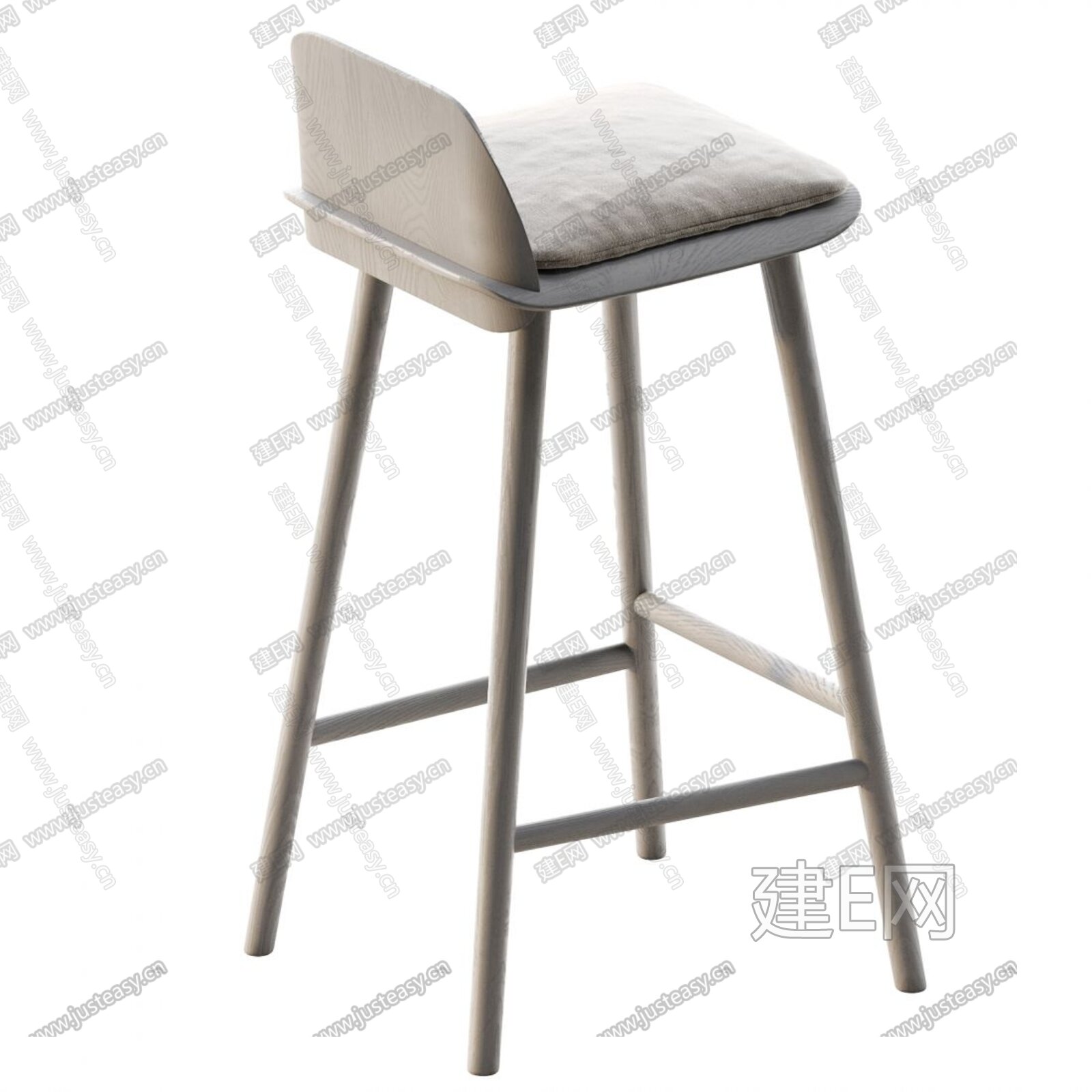 muuto书呆子现代吧凳3d模型下载